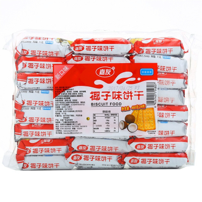 兴发娱乐牛乳饼干椰子味468g